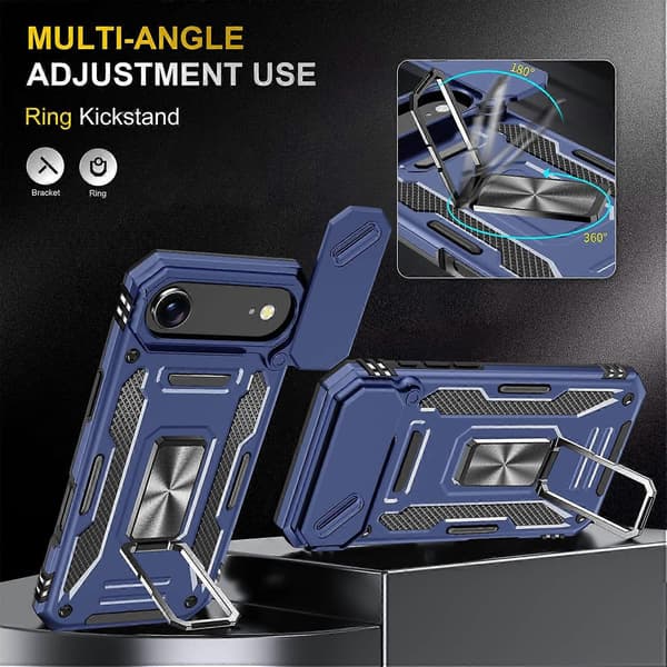 För iPhone 17 Air Fodral Stöd Skjutbart Linsskydd PC TPU Fallskydd