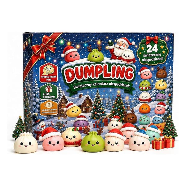 Jule-klem-adventskalender 2026 - 24-dagers dumpling-fidget-nedtelling