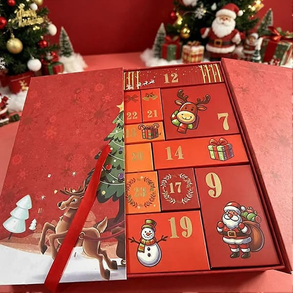 Tom jule-adventskalenderæske, 24-dages nedtælling DIY-gaveæske til børn
