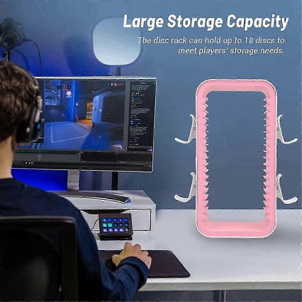 Spilopbevaringsstativ til Nintendo Switch Disc Holder Multifunktionelt Disc Stativ Hvid Pink