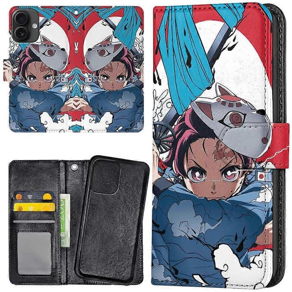 iPhone 16 - Plånboksfodral/Skal Anime