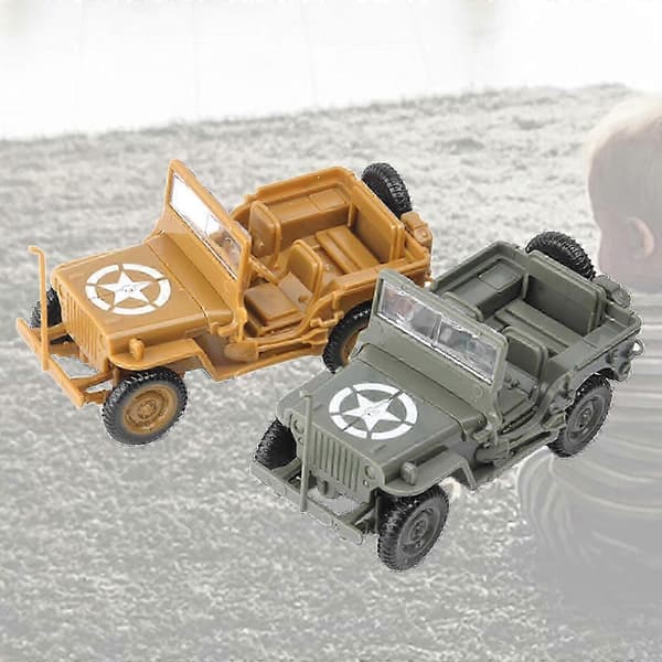 1:48 Skala Terrängjeep Modellleksak, 2 samlarbilar för hemvisning