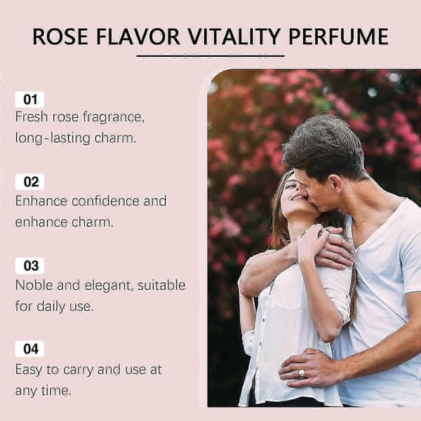 Rose Charm Parfym, Naturlig Rosdoft, Elegant Långvarig Vardagsdoft, 50ml