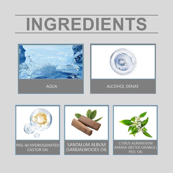 Blue Wood Cologne til Mænd, Langvarig Sandeltræ & Citrus Duft, 5ml Spray til Elegant Daglig Brug