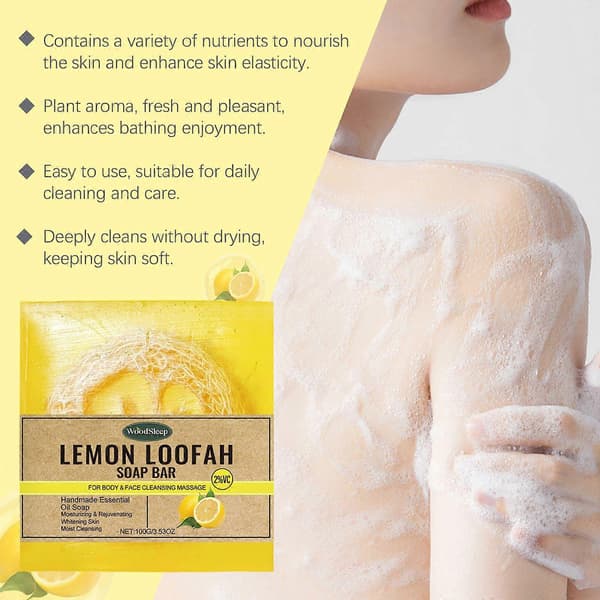 Loofah Citron Æterisk Olie Sæbe