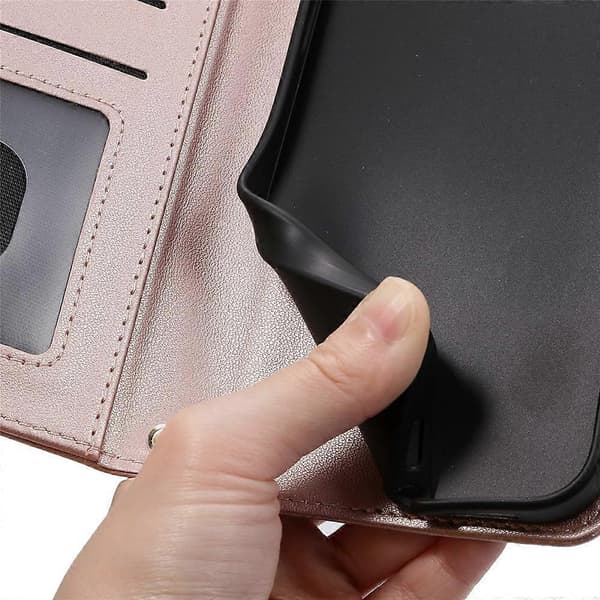 Kompatibel til iPhone 17 Air Case Pung Rhombus Grid PU Læder Telefoncover