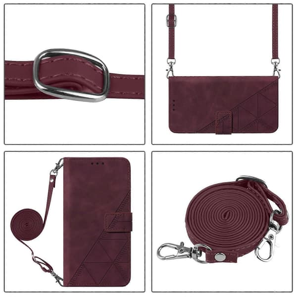 Crossbody 3D Präglat Flip Läder Telefonfodral (För Doogee Note 59 / Note 59 Pro)