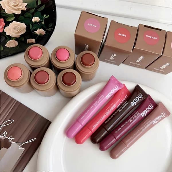 Læbepomade Lipgloss Flydende Læbestift, Toast, Espresso, Hindbær Gelé Transparent Læbeglasur 4 stk.