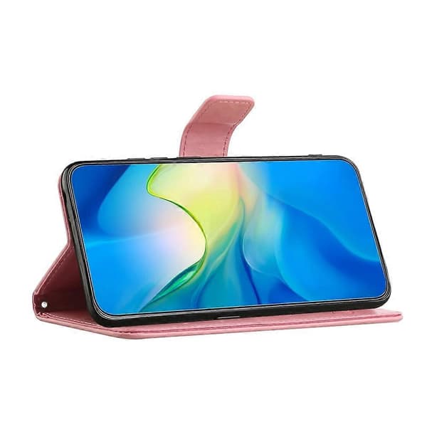 Kompatibel til iPhone 17 Air Case Pung Stativ Præget Sommerfugl Blomst PU Læder Telefoncover