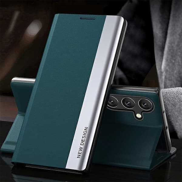 Kompatibel til iPhone 17 Air Case Anti-Drop Læder Telefoncover Med Stativ