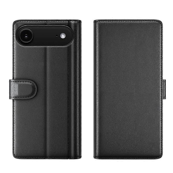 Kompatibel til iPhone 17 Air Case Ægte Split Læder Telefoncover Pung Kortplads