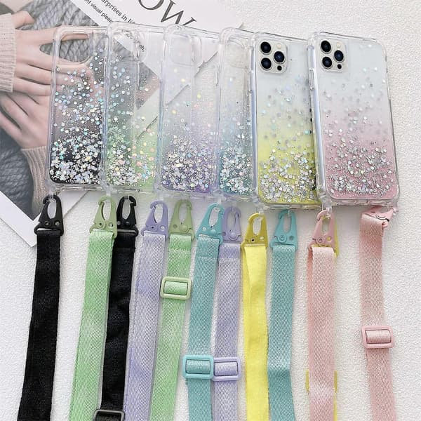 Glitter Epoxy -puhelinkotelo iPhone 14 Prolle