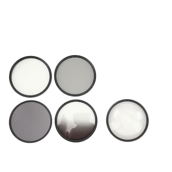 Kameralinsefilterkit med CPL ND8-filter, 6-punkts stjernefilter, gradueret gråt filter, makrofilter D