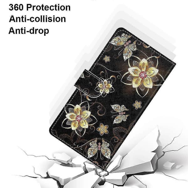 Fodral för iPhone 12 Blomma Fjäril Mobilfodral