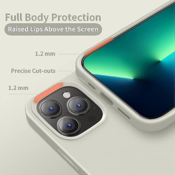 Iphone 13 Pro Fodral Silikon Ultratunt Stötsäkert Skyddsfodral Mjukt Foder