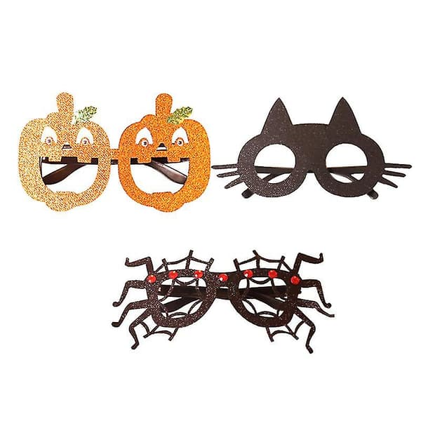3 stk Halloween-briller til Halloween-dekor