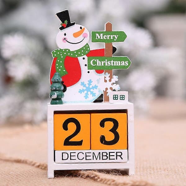 3 stk. julekalender i tre, dekorasjonspynt Christ.B1