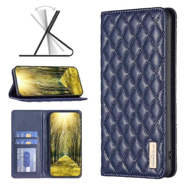 Fodral för iPhone 16 PU-läder Magnetlås Flip Folio Skyddsfodral Kompatibelt med iPhone 16