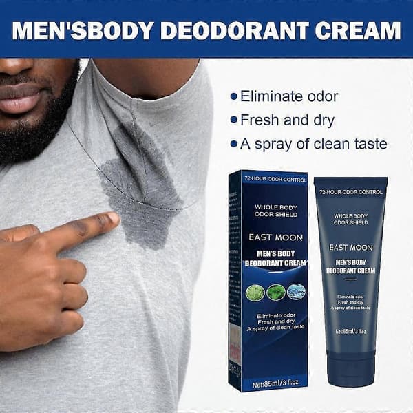 Fresh & Dry Deodorantkräm för män, 2-pack, Hudvänlig, Helkroppsluktkontroll, Skonsam formula