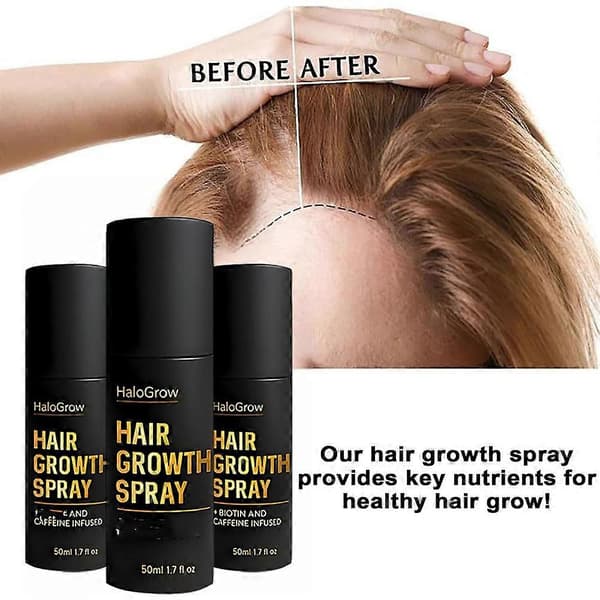 1-3X 50ml HaloGrow Hårväxtspray Biotin Koffein Infunderad Minska Håravfall Original Ingefära Hårmist Avancerad Hårväxt BoldCare（1st）