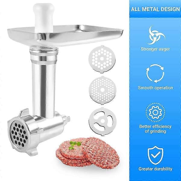 Kødhakker i metal til PHISINIC & KitchenAid Standmixer