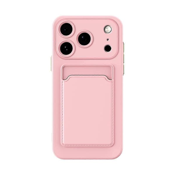 TPU-telefondeksel med kontrastfargede knapper til iPhone 17 Pro Max (rosa, til iPhone 17 Pro Max)