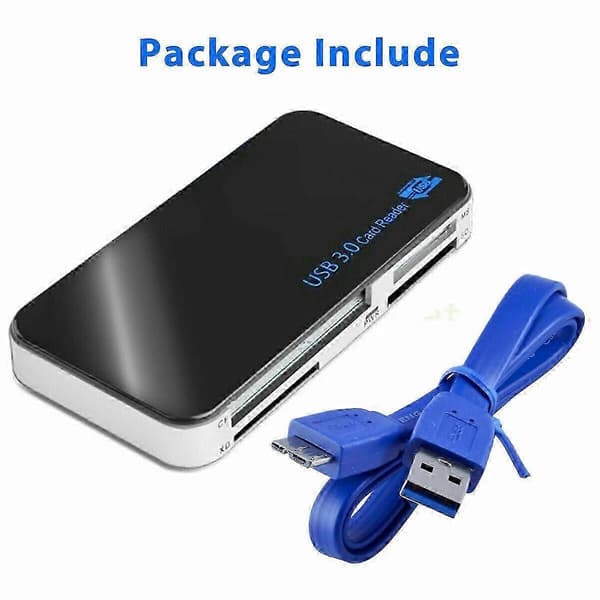 USB 3.0 minneskortläsare 5 Gbps-adapter passar för TF/CF/SD/Micro SD/XD/M2/MS-kort Fk
