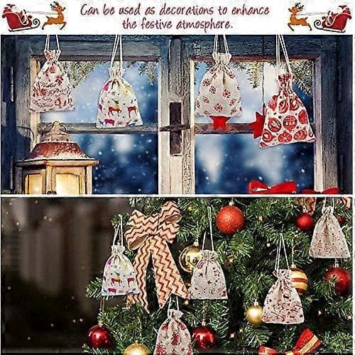 Gjenbrukbare julekalenderposer i lin
