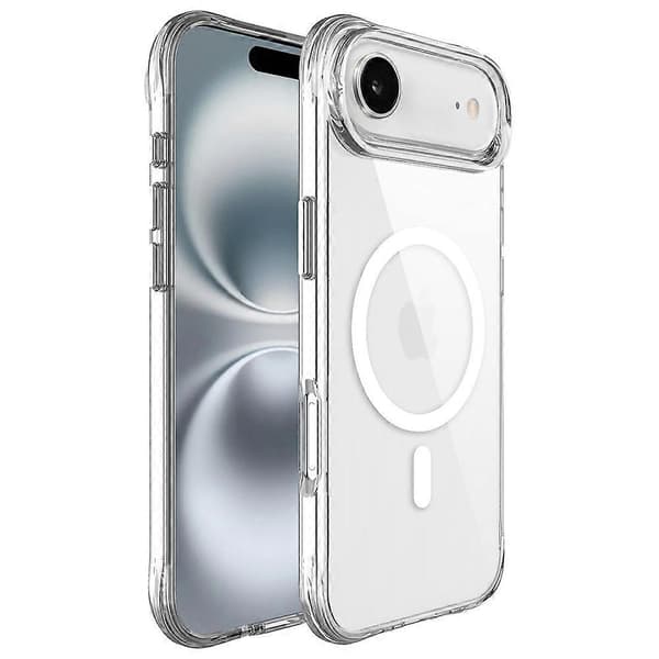 iPhone 17 Air -yhteensopiva MagSafe-TPU-PC-läpinäkyvä puhelinkotelo
