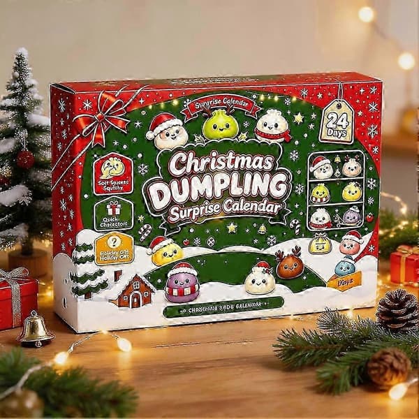2026 Jule-dumpling-adventskalender, 24-dagers nedtellingsleker for barn og voksne