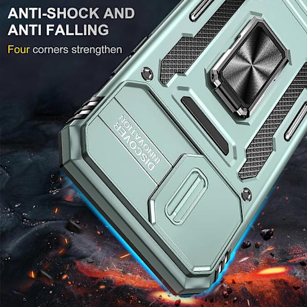 Armor PC + TPU Kameraskydd Telefonfodral (För iPhone 15 Pro Max)