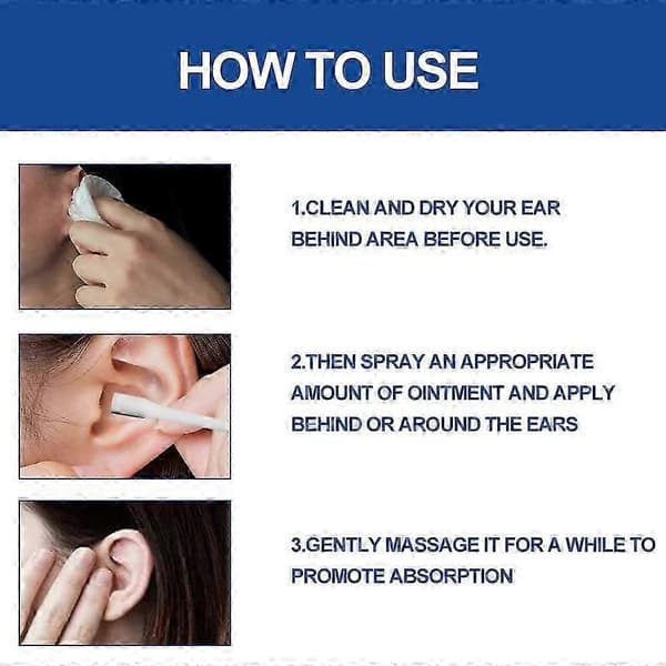 1-3 STK Tinnitus Spray Øresus Lindring Lindrende Øredråper Hørsel 30ml