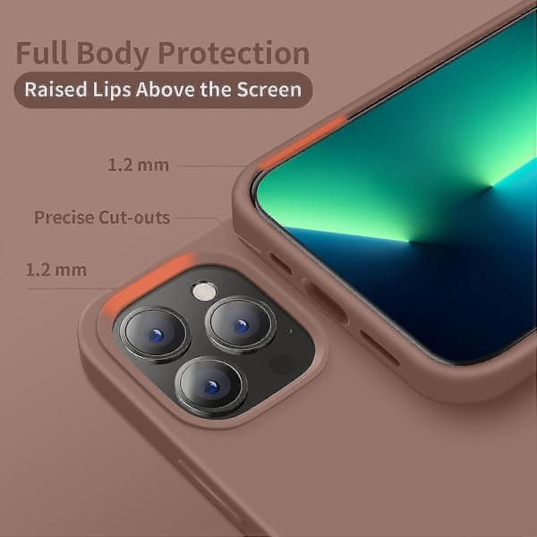 Iphone 13 Pro Fodral Silikon Ultratunt Stötsäkert Skyddsfodral Mjukt Foder