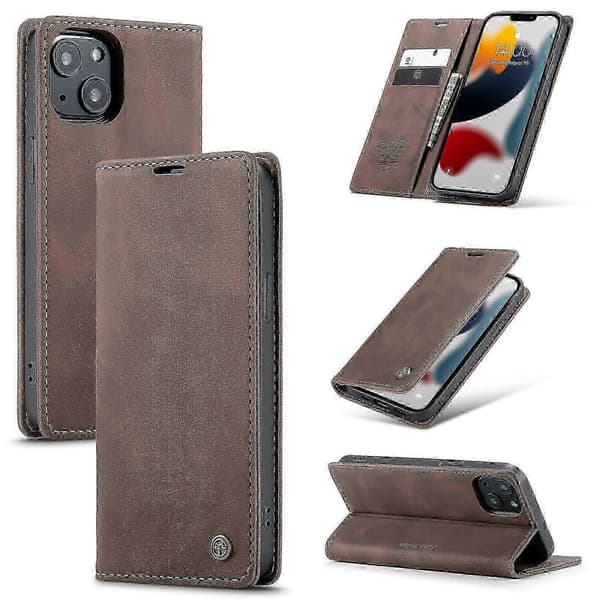 2026 CaseMe-013 Skinnveske til iPhone 13