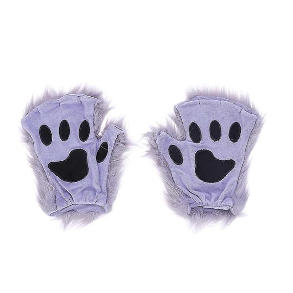 Halvfingerhandskar med tassar Halloween Handvante Halloween Vante Tasshandskar