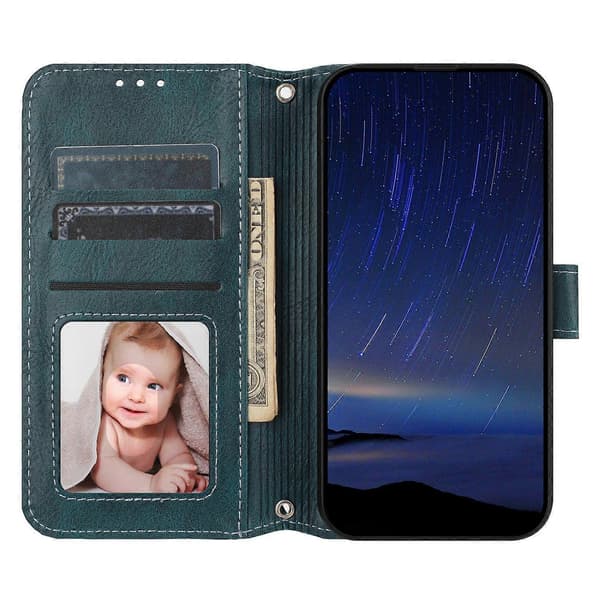 Til iPhone 17 Air Etui Lynlåslomme Pung Læder Telefoncover med Håndledsrem