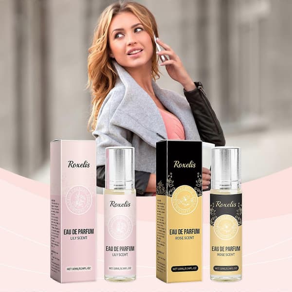 2 stk. Roxelis Roll-On Parfumeserie, Frisk Let Blomsterduft, Bærbar Langvarig Duft