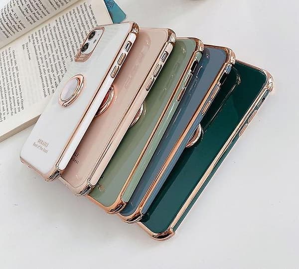 Sormusjalustakotelo iPhonelle, pidä kansi