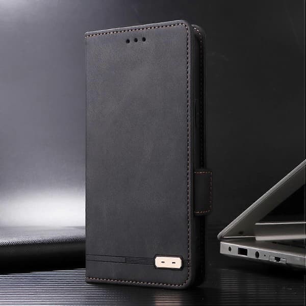 Lädertelefonfodral för iPhone 16 Pro