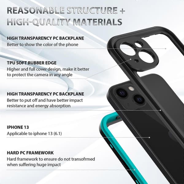 Shockproof Waterproof PC + TPU Case for iPhone 13 For iPhone 13