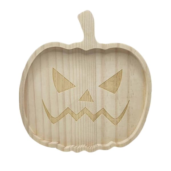 Halloween Græskar Tallerken Halloween Træ Middagstallerken Sød Halloween Græskar