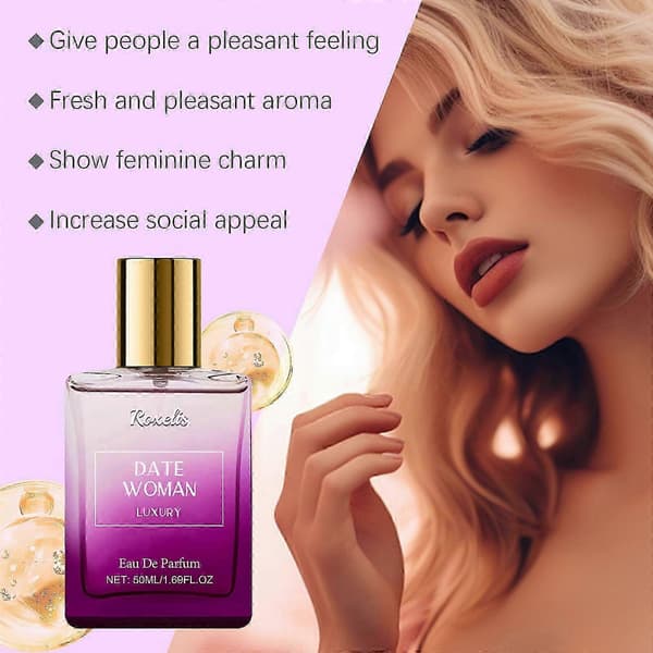 Herbal Charm Parfume, Langvarig Rose- og Cedertræsduft, 50 ml Elegant Duft til Mænd og Kvinder