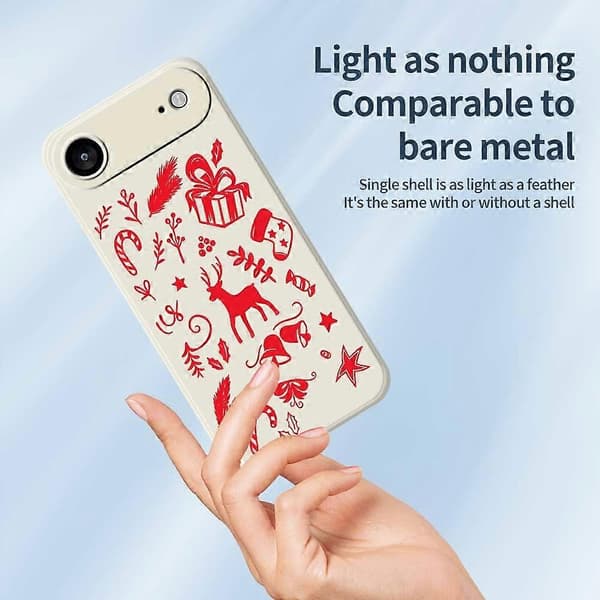 Til iPhone 17 Air-deksel Håndtegnet julemønsterutskrift Rettkantet TPU-telefonbakdeksel