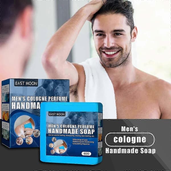 Herrparfymdoftande hand- och badtvål, mild rengörande dofttvål