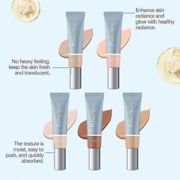 PrimeSkin CC+ Creme - Flydende Foundation, Foundation Makeup, 1,8 fl oz/30ml