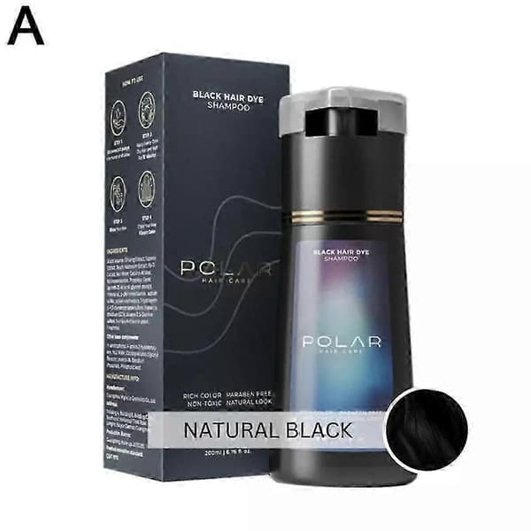 Polar Hårfarveshampoo, Polar Hårpleje, Hårplejeshampoo 200ml (Sort)