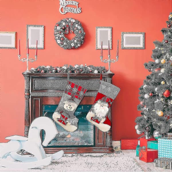 Julesokker Julesokkpose Hengende julesokker Stor julepose 1 par