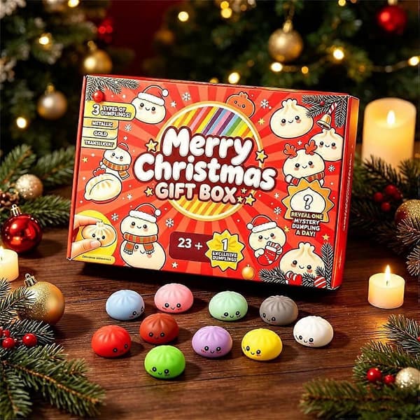 (Stil B) Jule-Squishies Adventskalender 2026 Nedtelling for voksne