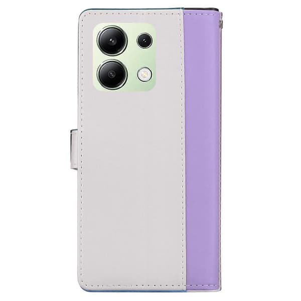 Präglat tvåfärgat läderfodral (För Redmi Note 13 4G)