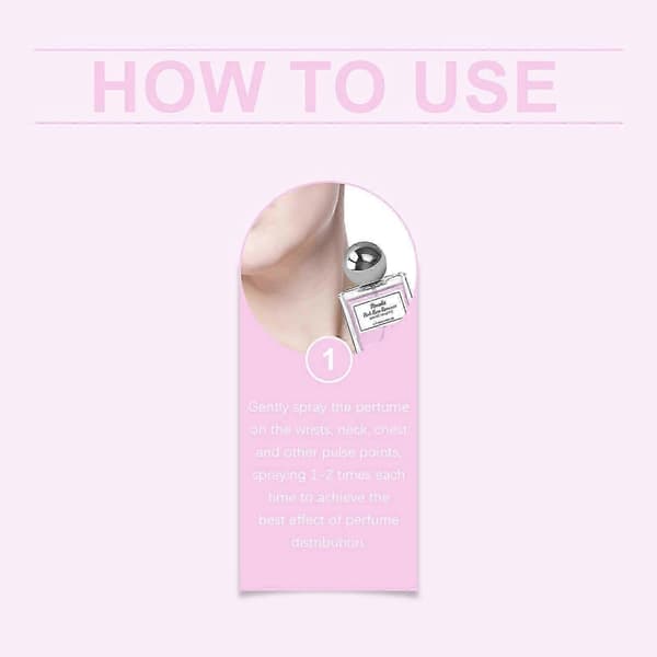 Rosa Ros Charm Parfym, Långvarig Doft med Lavendel & Patchouli, 50ml Elegant Mångsidig Doft för Dagligt Bruk